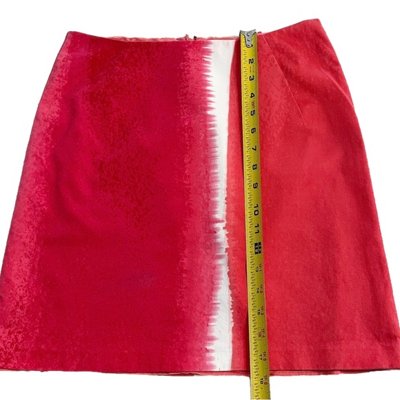 Tahari Women’s Pink Red Ombré Abstract Print Pencil Skirt Size A (S/4-6) Lined - Picture 9 of 11